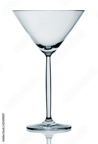 Empty glass on white background.
