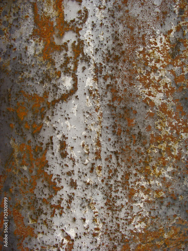 gray brown orange white rust pattern on a metal steel plate