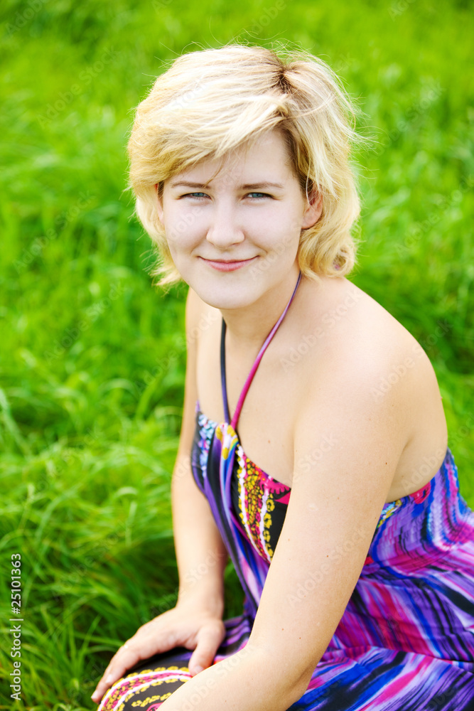 girl on a meadow girl on a meadow