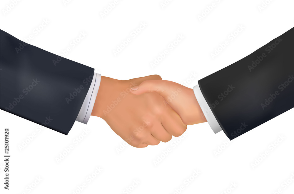 Businessman teamwork partners shaking hands. Vector. Businessman teamwork partners shaking hands. Vector.