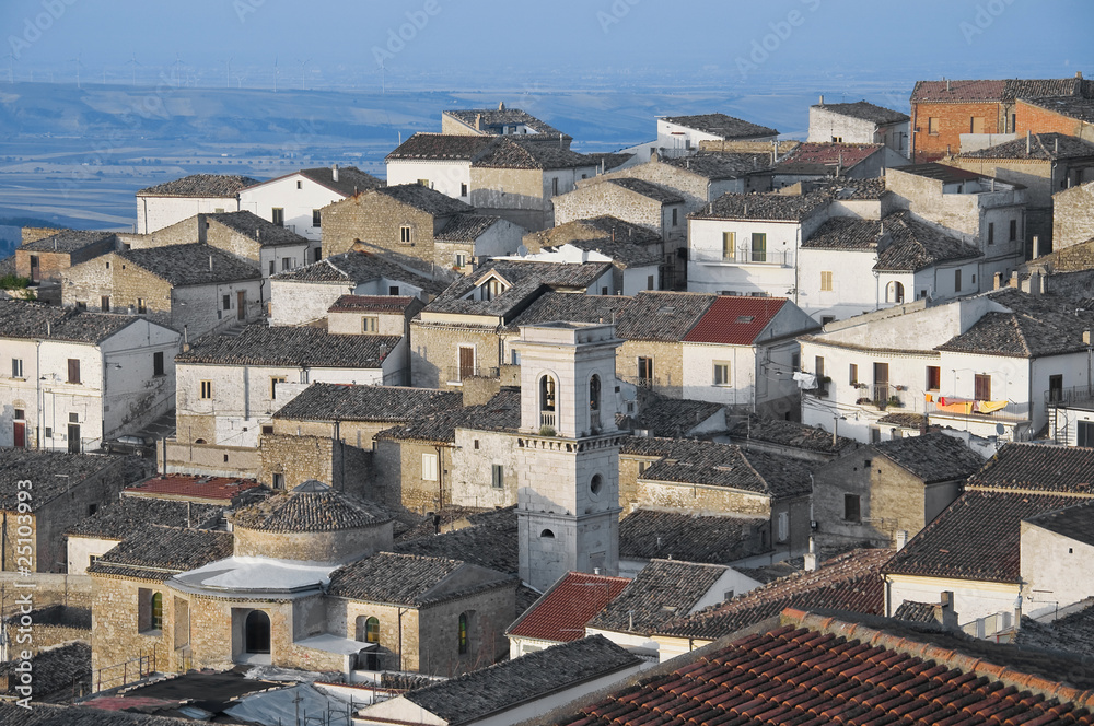 Panoramic view of Bovino. Apulia. Italy.