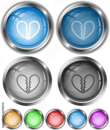 Unrequited love. Vector internet buttons.