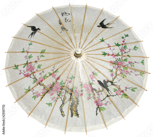 ombrelle japonaise, fond blanc