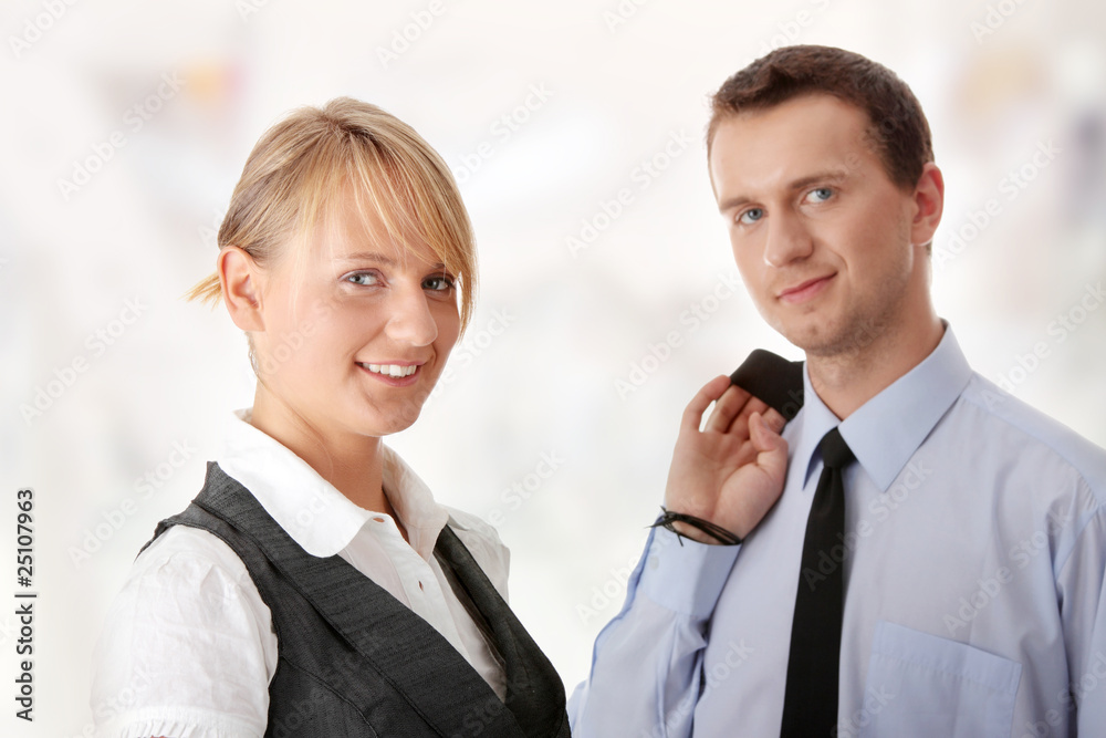 Young attractive business people Young attractive business people