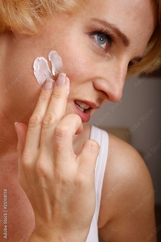 woman with creme