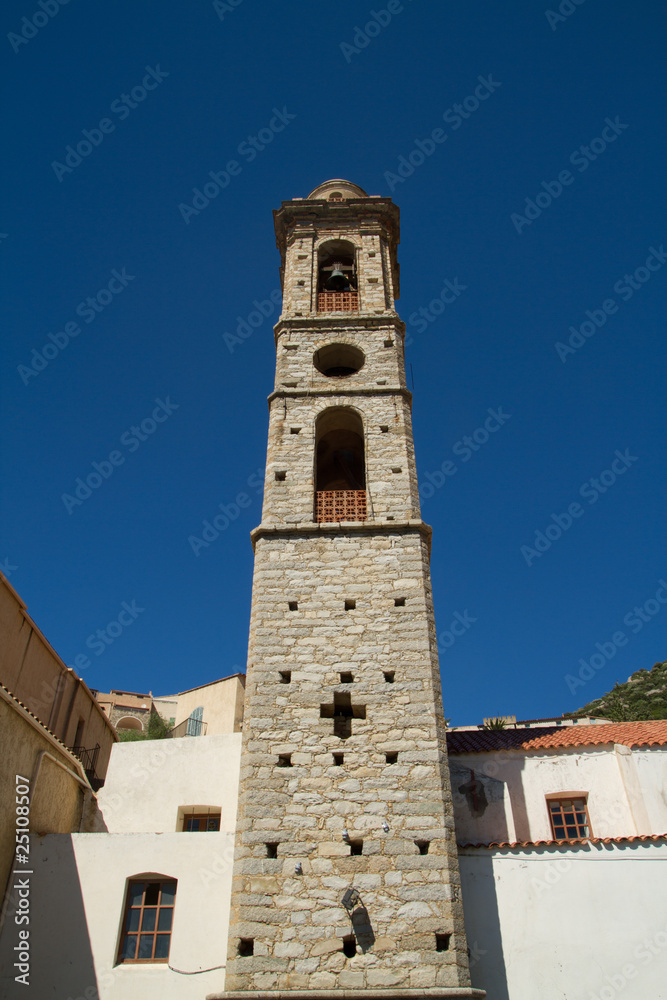 clocher eglise de lumio (village corse)