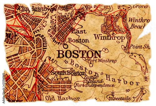 Boston old map