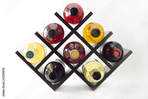Wine rack with a few bottles
