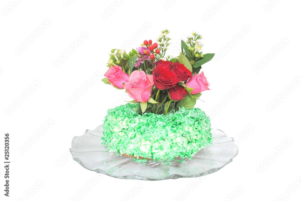 bundt cake, frosted with green coconut bundt cake, frosted with green coconut
