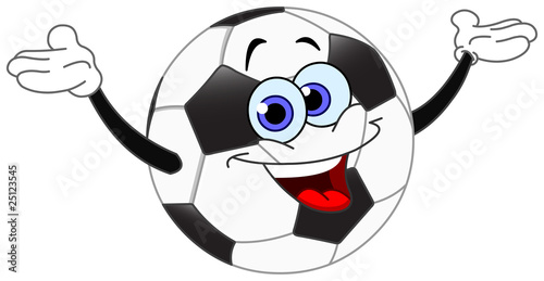 Cartoon soccer ball