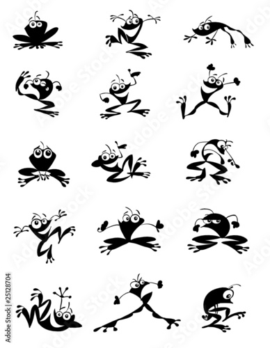 collection of funny frogs
