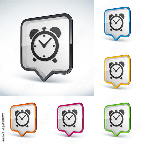 icône bouton horloge réveil