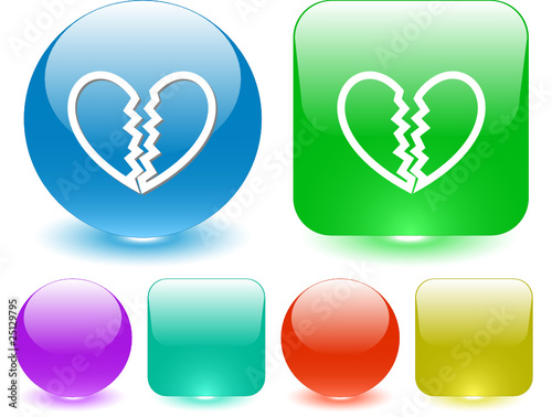 Unrequited love. Vector interface element.