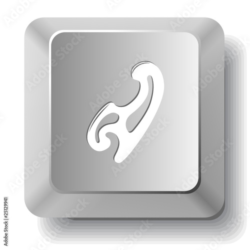 French curve. Vector computer key.
