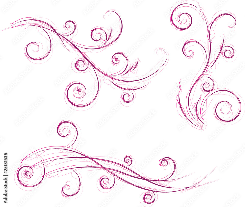 Swirls floral designs