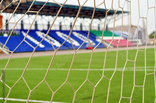 Football net, close-up