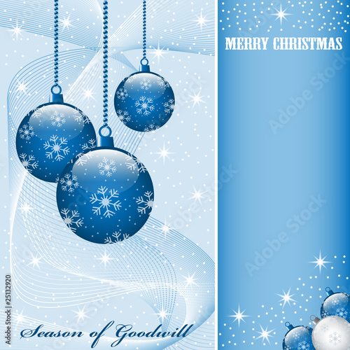 Christmas balls decorations blue