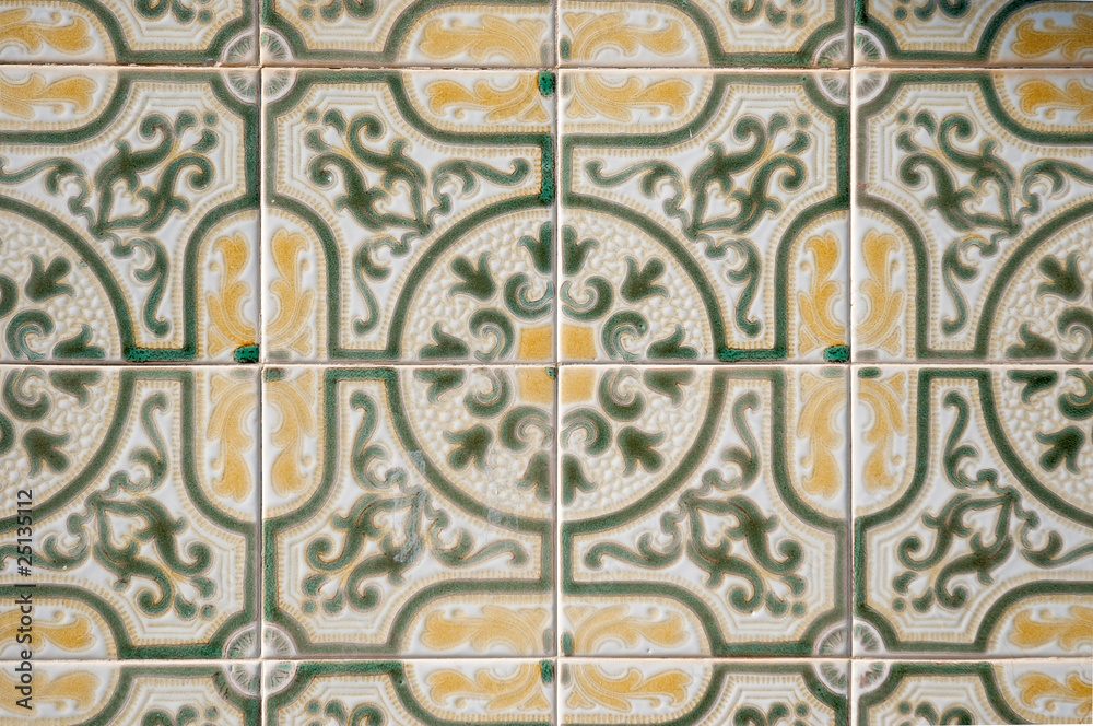 Traditional Portuguese glazed tiles