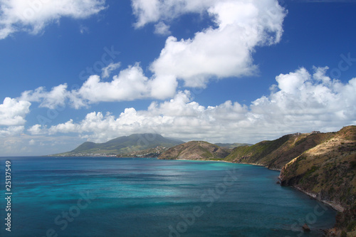 Majestic coastline of Saint Kitts