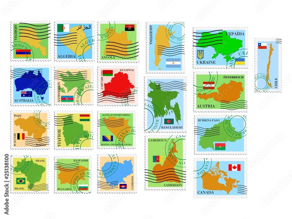 vector stamp collection