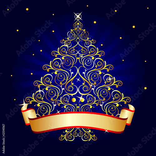 christmas tree blue