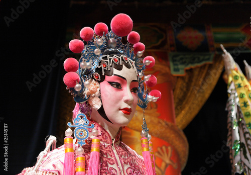Photography chinese opera dummy, female
