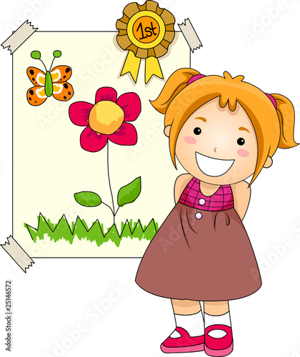 Girl With An Award On Art