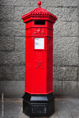 Traditional post box in London