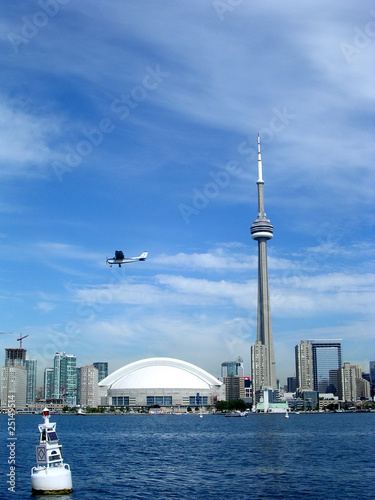 Toronto Lake Airplane over the Downtown 2004