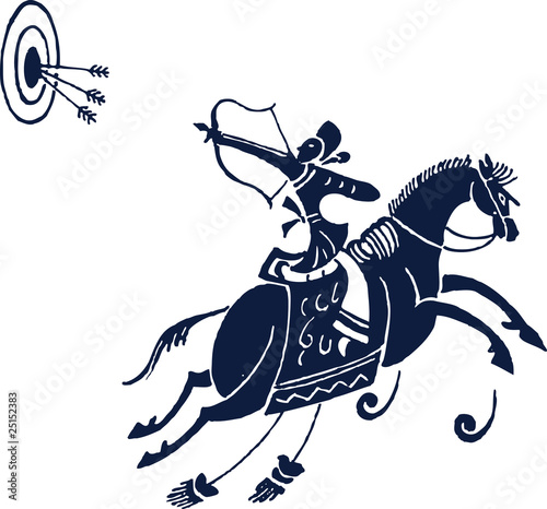 horse riding illustration