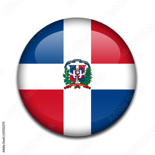 Chapa bandera Republica Dominicana Stock Illustration | Adobe Stock