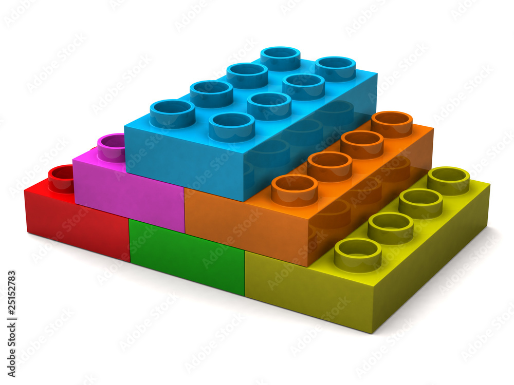 Fototapeta premium Pyramid from toy bricks