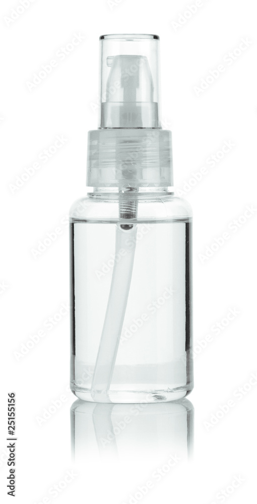 transparent spray bottle