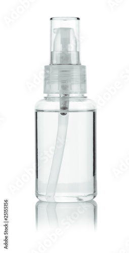 transparent spray bottle