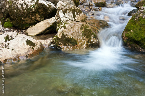 Small cascade and flowing water