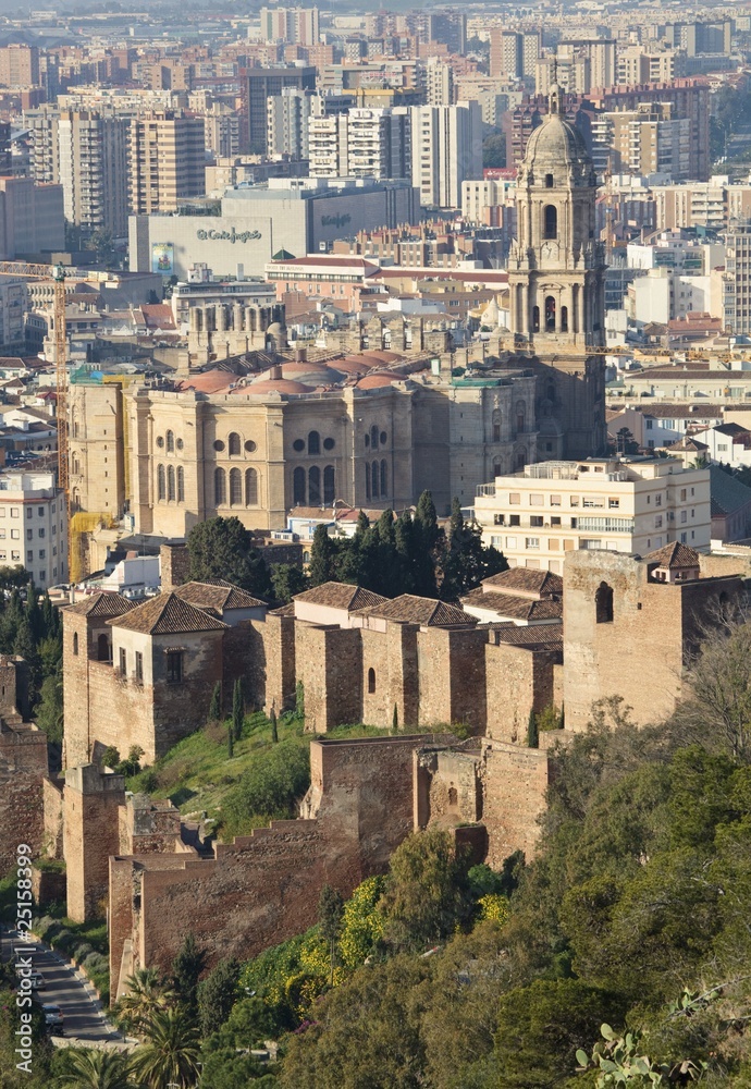Malaga, Andalusia, Spain;  View Over The City