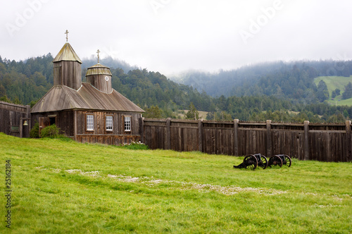 Wooden chapel fort Ross State Sonoma, California