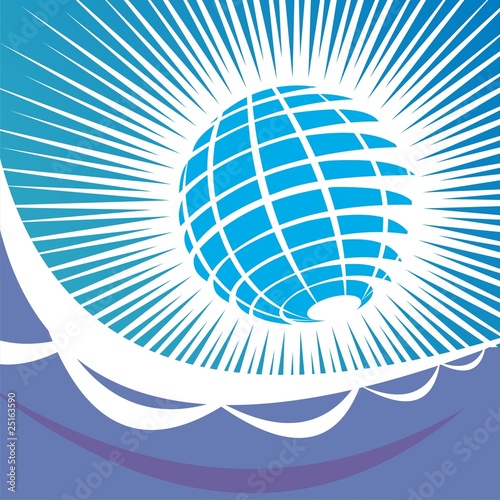 Blue vector Globe