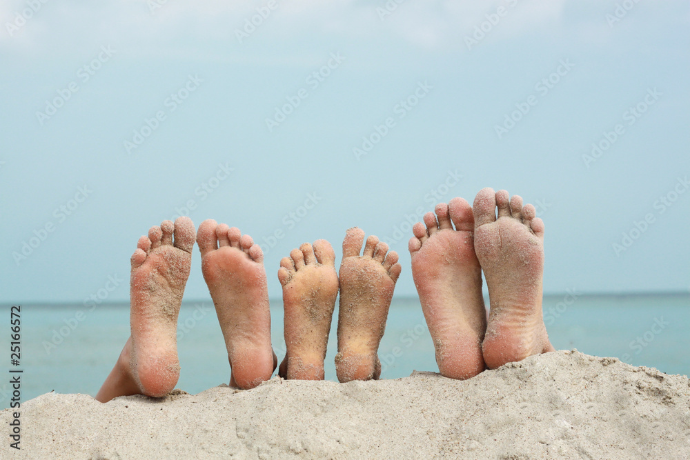 Füße im Sand Stock Photo Adobe Stock