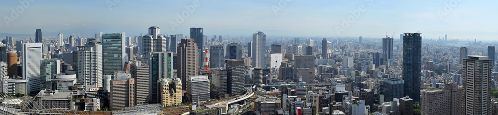 Fototapeta premium Panorama miasta Osaka