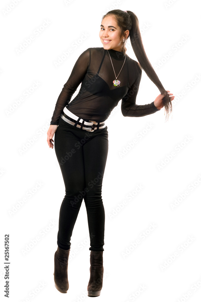 Fototapeta premium Beautiful young brunette