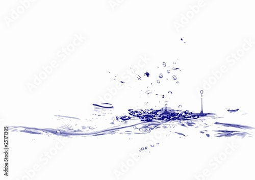 Wassertropfen blau