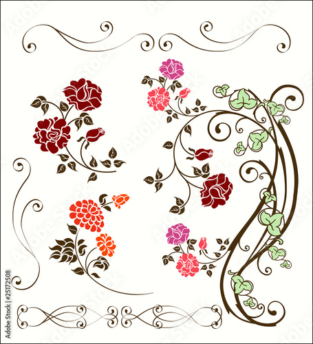 rose decoration set
