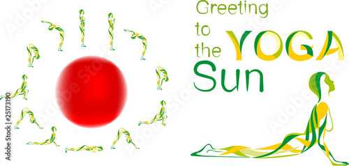 greeting to the sun, vector