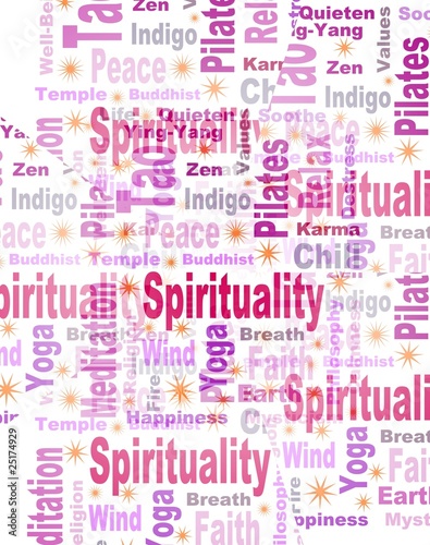 Rectangle Spiritual Tag or Word Cloud
