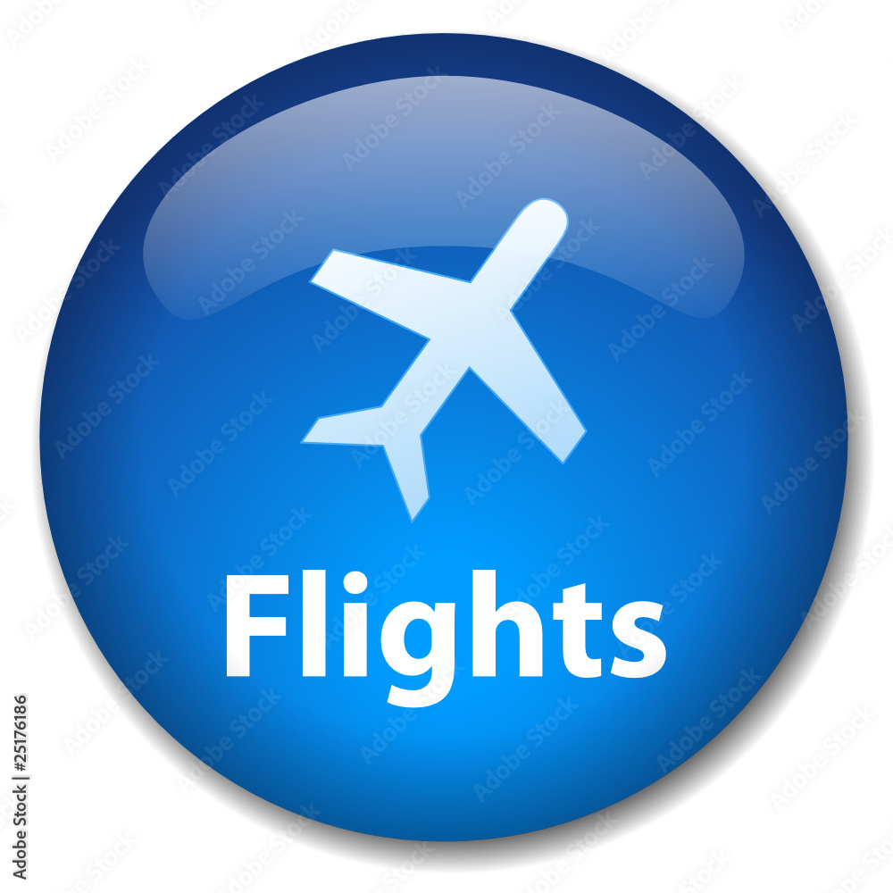 FLIGHTS Web Button (travel agent plane tickets check-in airport)