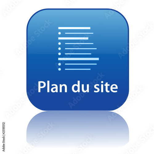 Bouton Web PLAN DU SITE (web internet recherche catégories bleu)