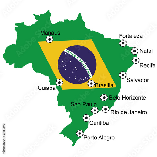 Spielorte Fussball-WM 2014 Brasilien photo