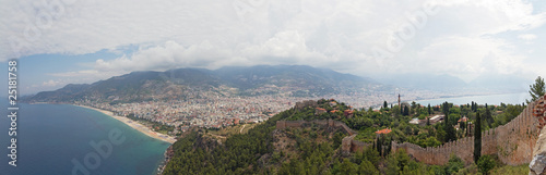 panoramic view over Alanya