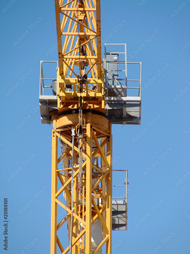 Zona de control de grua de la construccion Zona de control de grua de la construccion